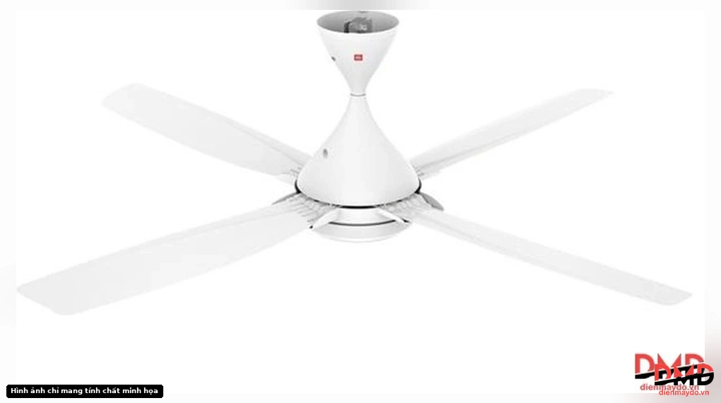 Top view of Quạt trần KDK 4 cánh G56DG(WH) 29W showing motor housing