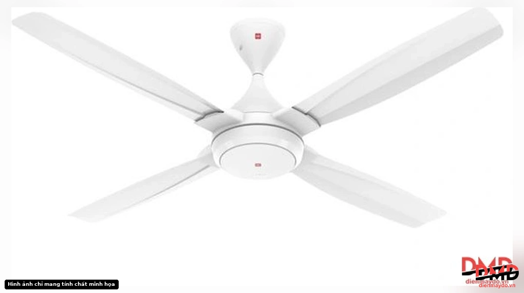 Bottom view of Quạt trần KDK 4 cánh G56DG(WH) 29W