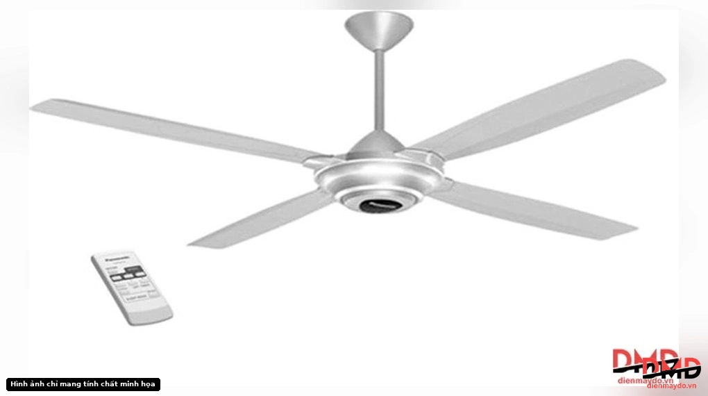 Quạt trần Panasonic 4 cánh F-56MZG-S 59W kèm theo điều khiển từ xa tiện lợi