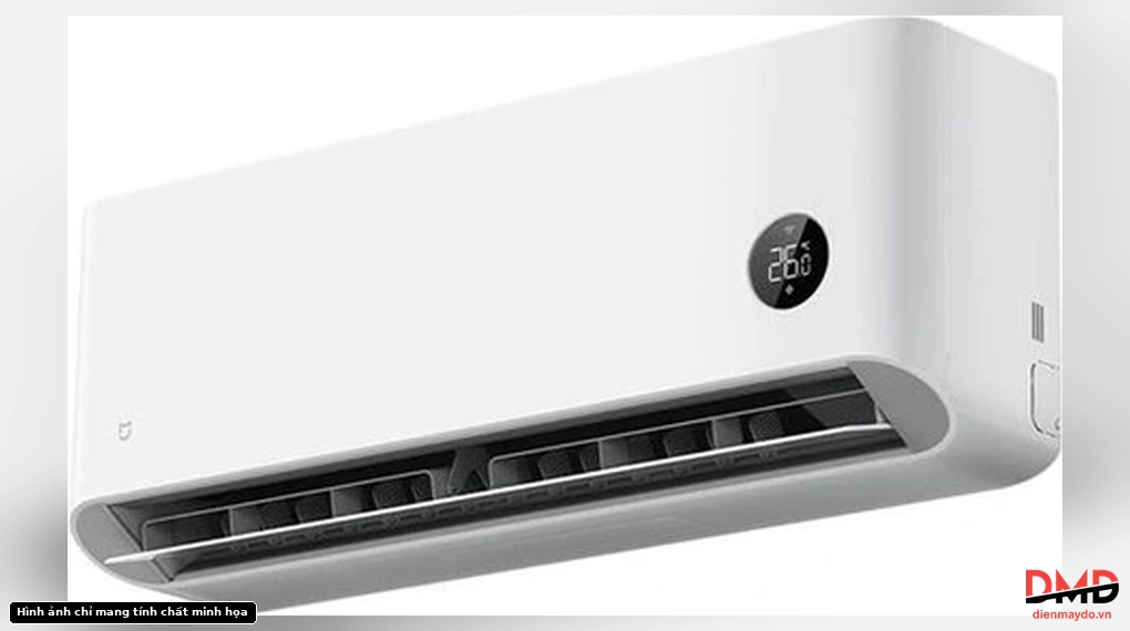 Right angled view with open louver of Điều hòa Xiaomi Mijia Pro Eco Inverter 1.5 HP ASC-12W/N1C5-VN indoor unit