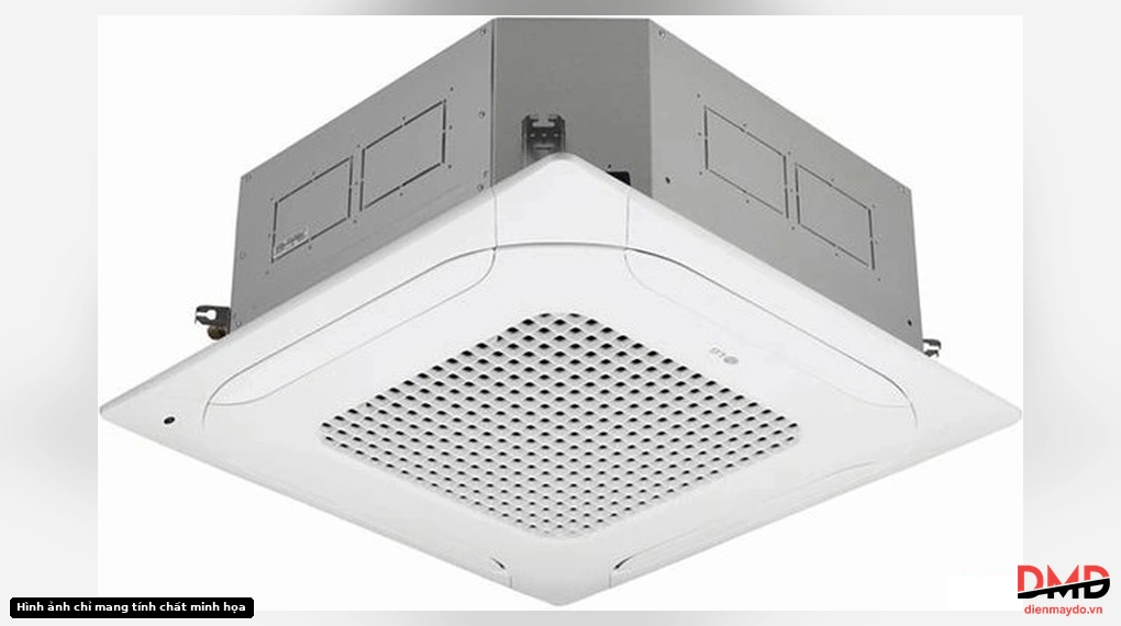 Front-bottom view of the indoor ceiling cassette unit for Điều hòa LG Inverter 2.5 HP ZTNQ24GPLA1