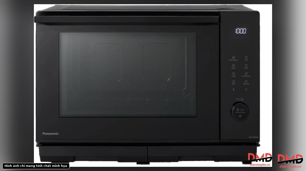 Front view of Panasonic NN-DS59NBYUE microwave oven with closed door
