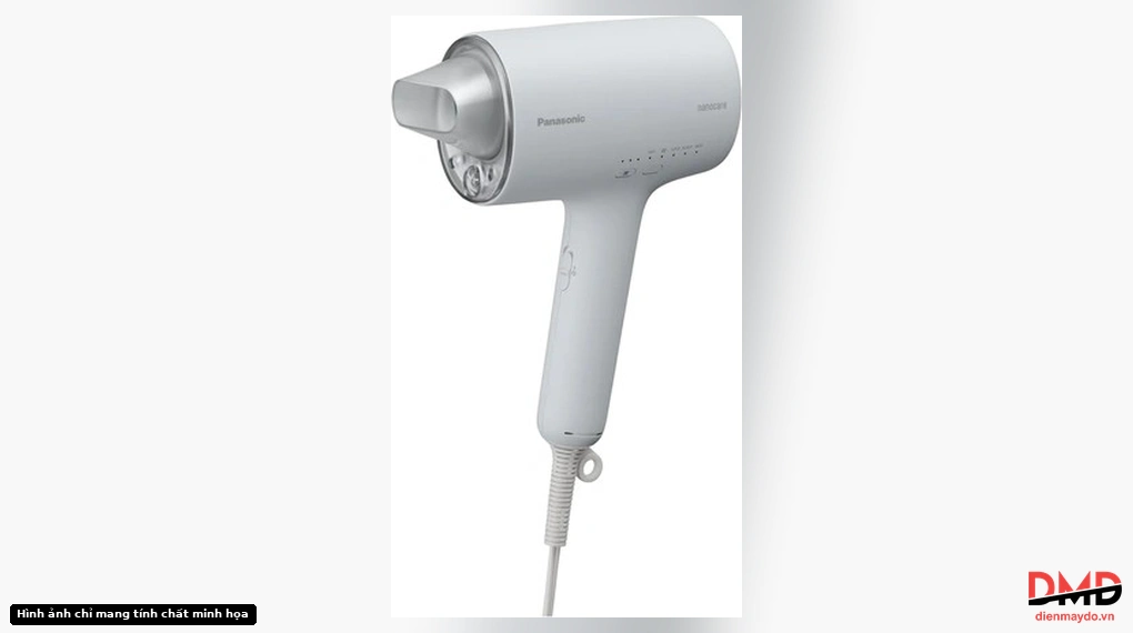 Panasonic EH-NA0J-H645 hair dryer side view with concentrator nozzle attached