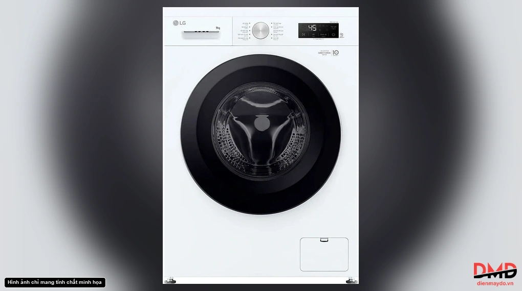 Máy giặt Panasonic cửa trước màu trắng nhìn chính diện