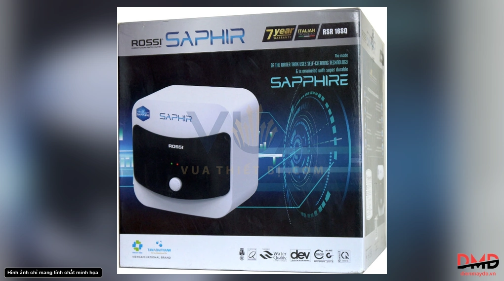 Bình nóng lạnh gián tiếp Rossi Saphir 15 lít RSR16SQ