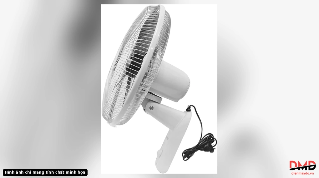 Góc nhìn bên hông quạt điện Sharp PJ-W40MV-LG và giá treo