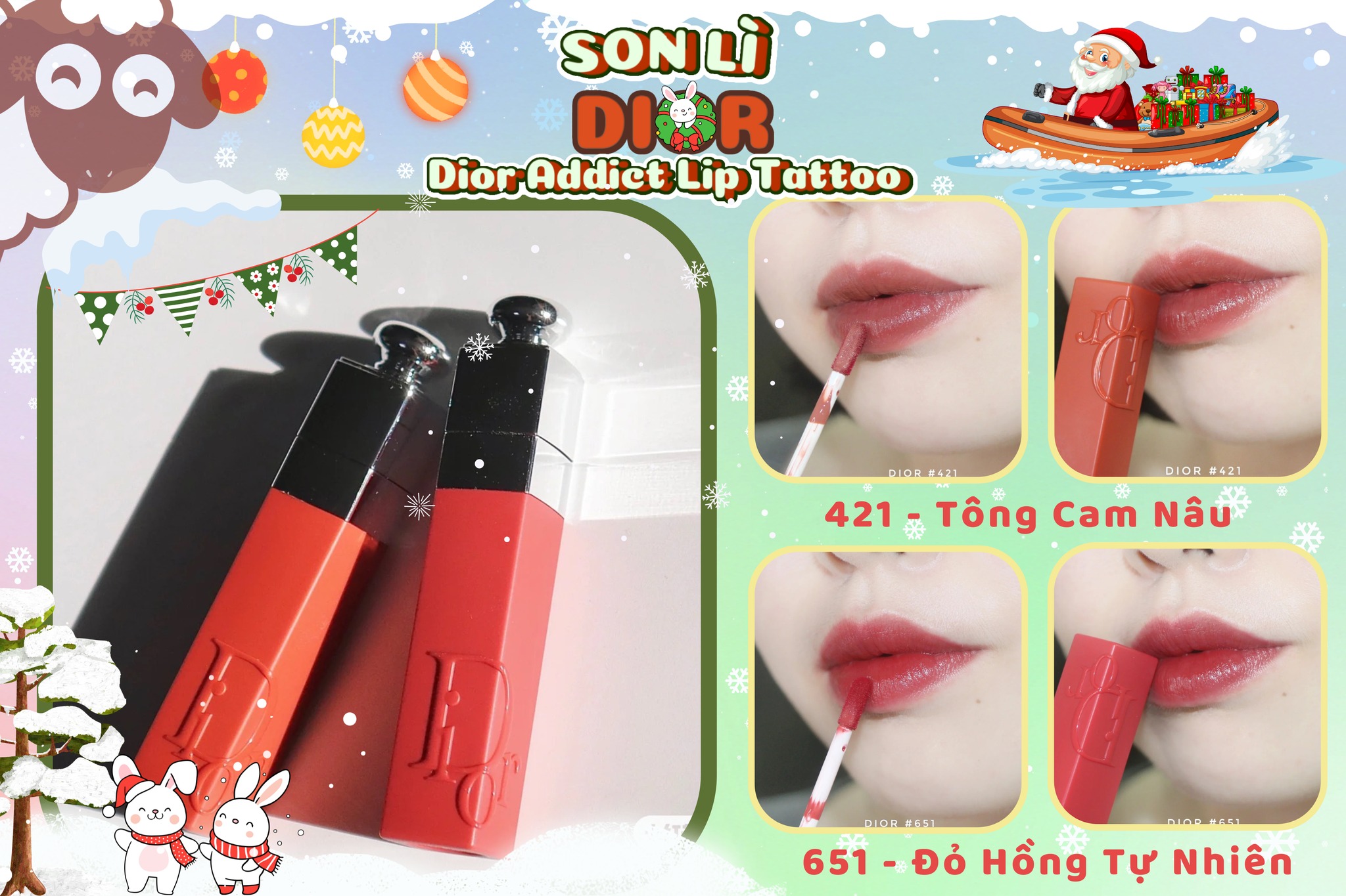 Son Dior Tattoo 421 Natural Beige  Cam Đất Đẹp Nhất Lip Tattoo