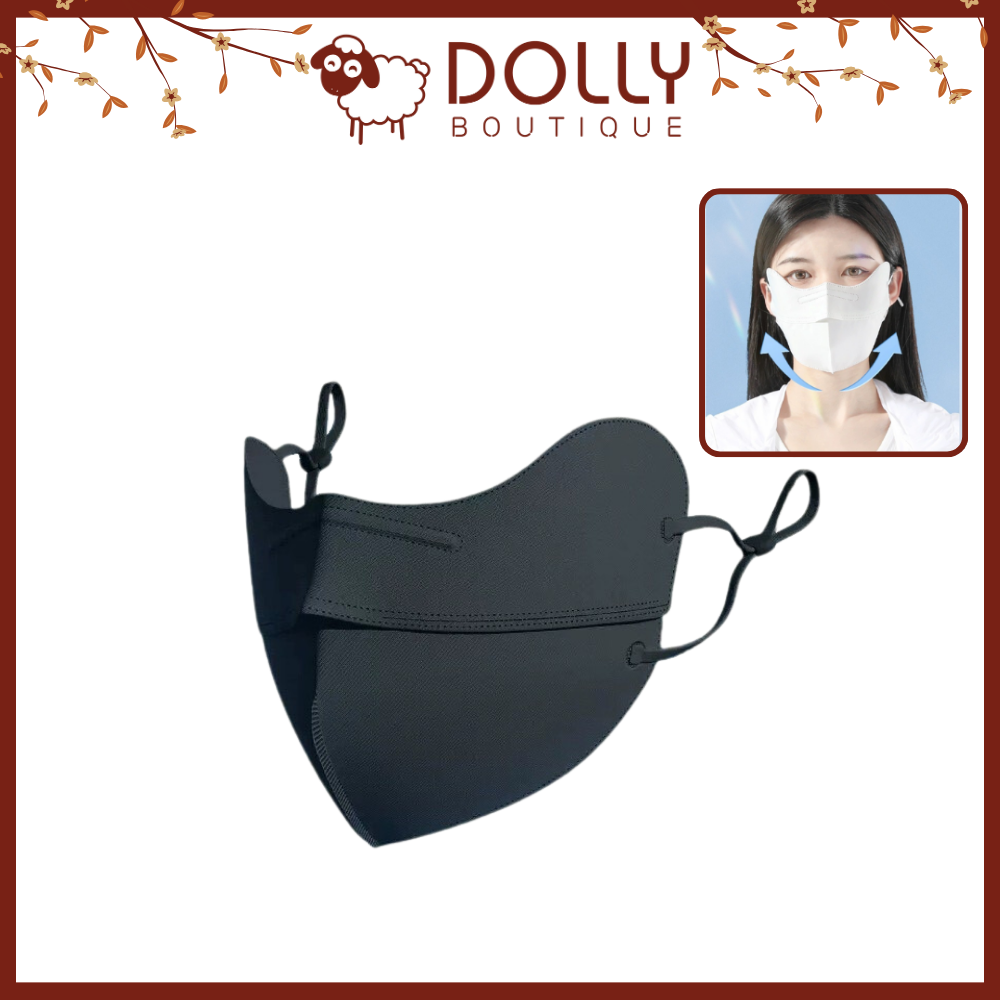 Khẩu Trang 5D Chống Nắng Ice Silk Sun Protection 50+ - Đen
