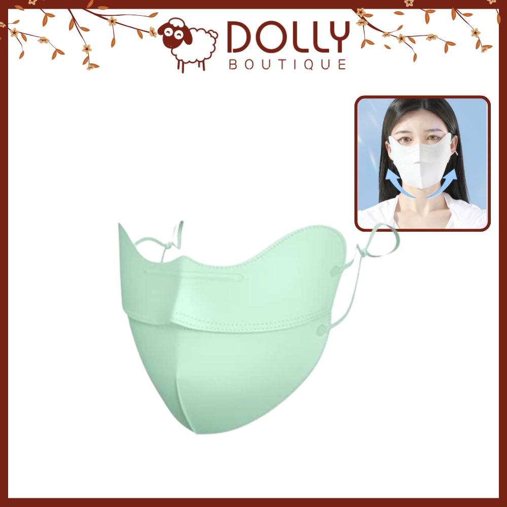 Khẩu Trang 5D Chống Nắng Ice Silk Sun Protection 50+ - Xanh Lá