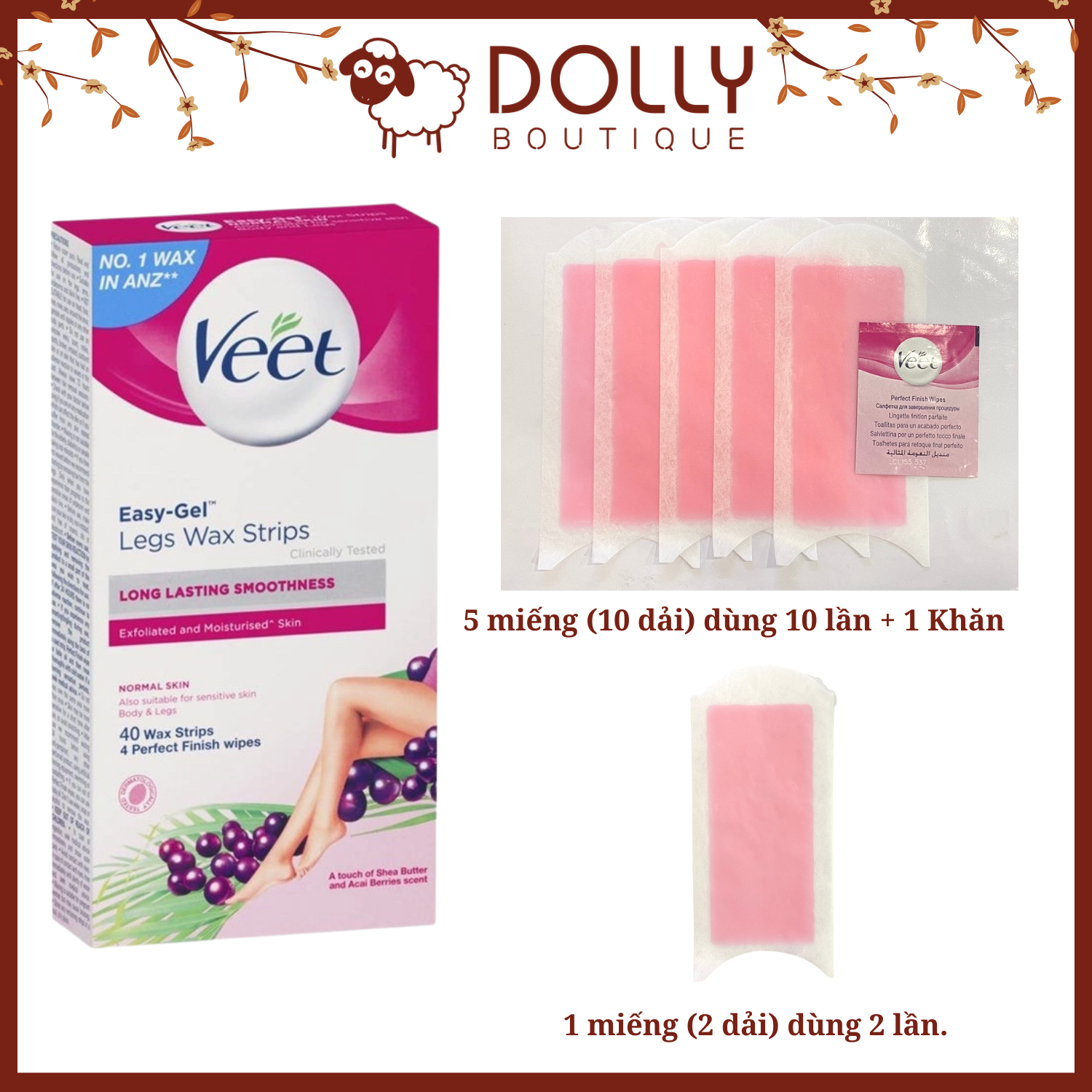 Miếng Dán Tẩy Lông Cơ Thể Veet Ready To Use Wax Strips Miếng Dán Tẩy Lông Cơ Thể Veet Ready To Use Wax Strips