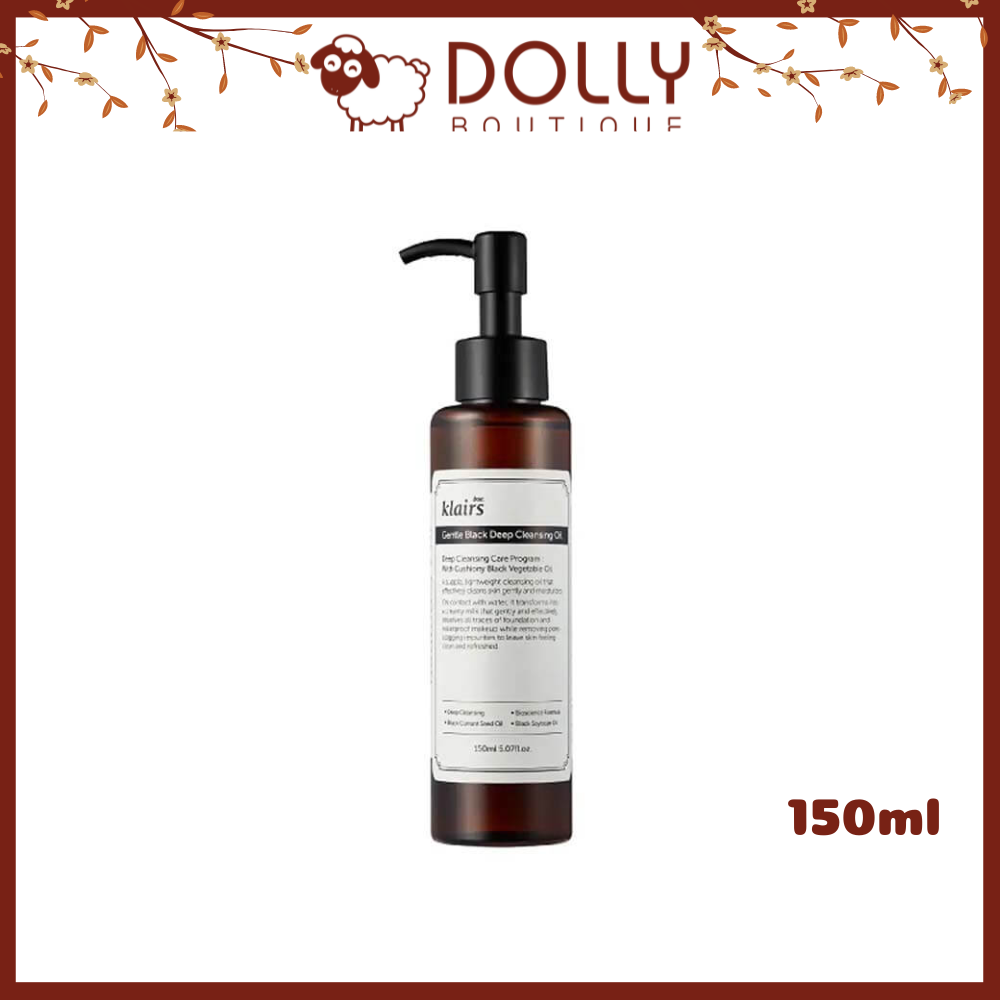 Dầu Tẩy Trang Klairs Gentle Black Deep Cleansing Oil 150ml NK