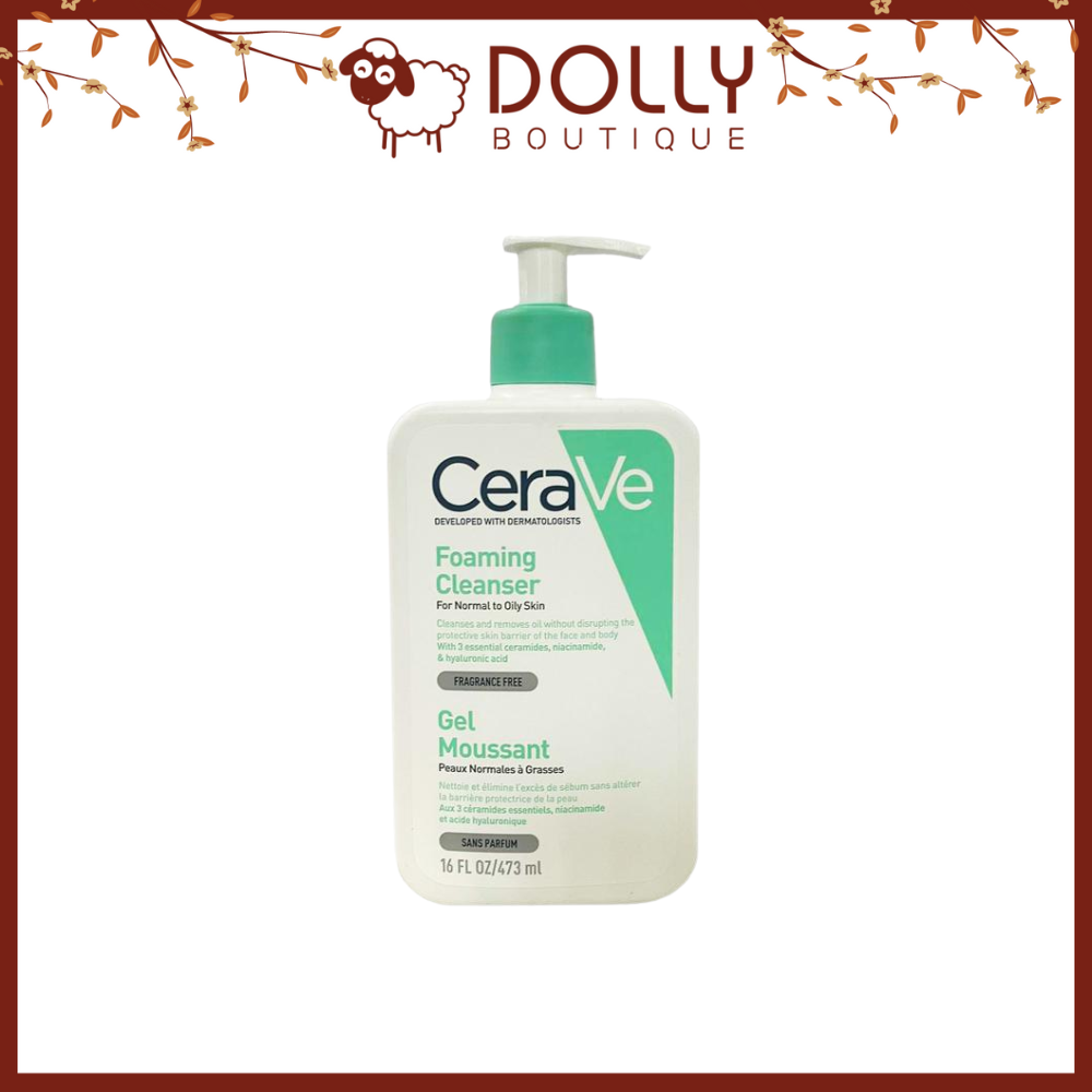 Sữa Rửa Mặt Da Dầu Cerave Foaming Facial Cleanser 473ml