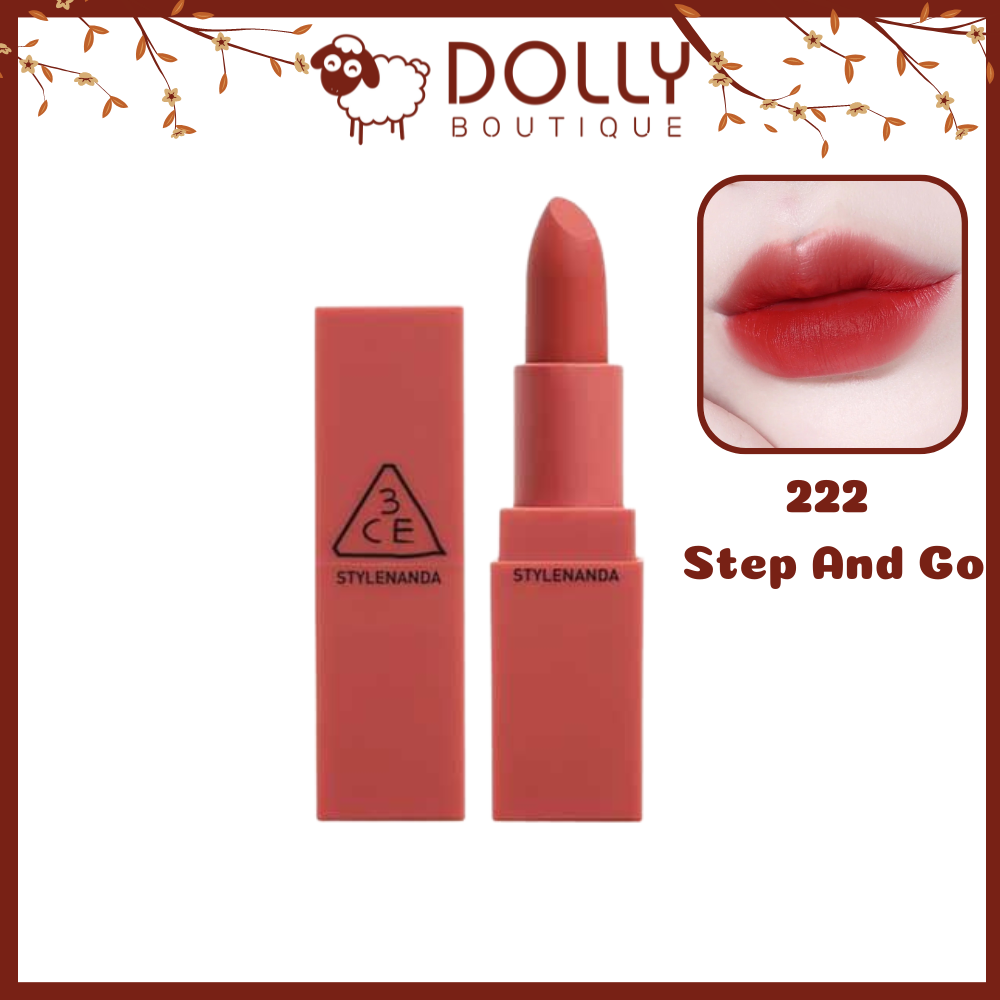 Son Thỏi 3Ce Stylenanda Lip Color #222 Step And Go (Màu Đỏ Đất) - 3.5G