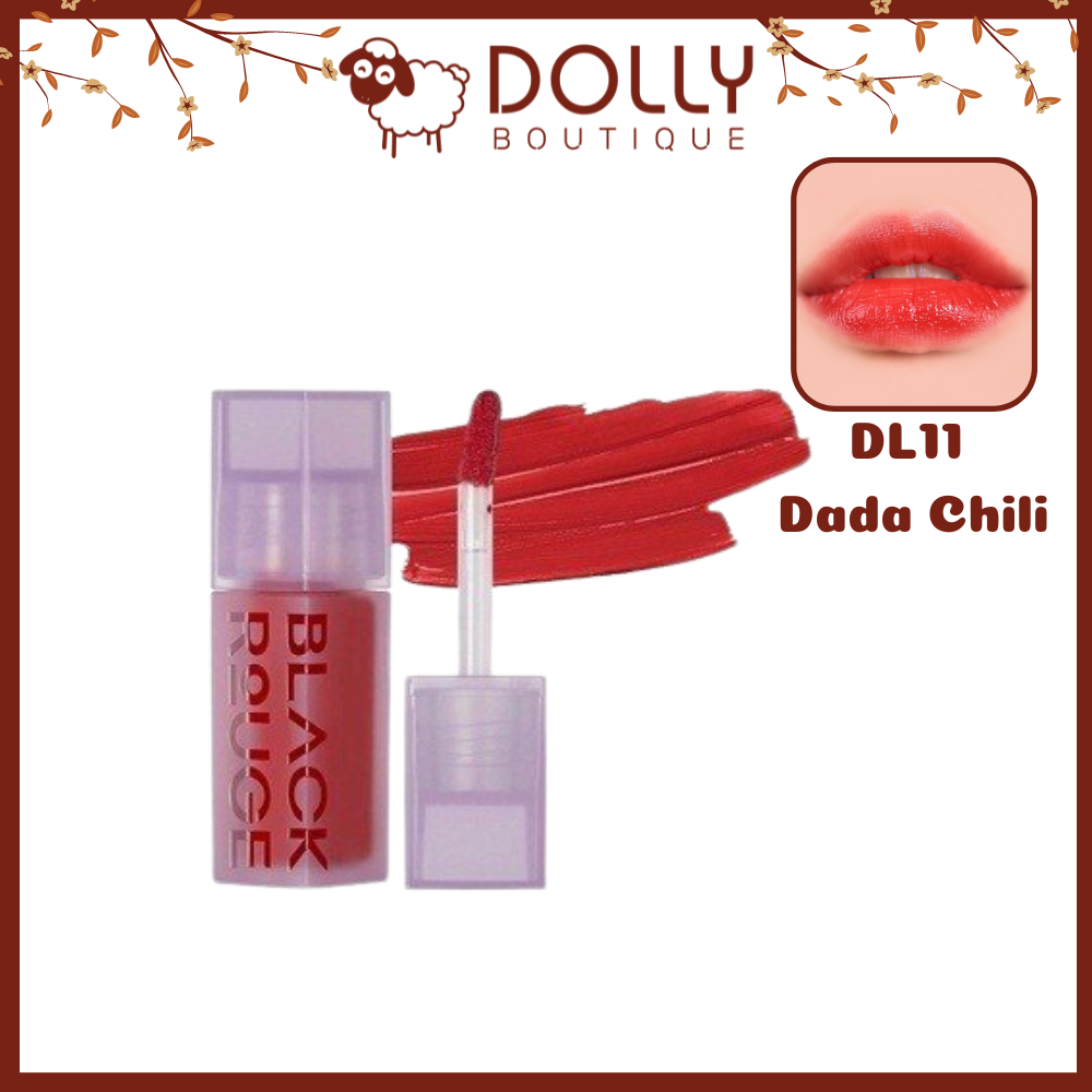 Son Kem Black Rouge Double Layer Over Velvet Ver2 #DL11 Dada Chili ( Màu Đỏ Tươi ) - 4.1g