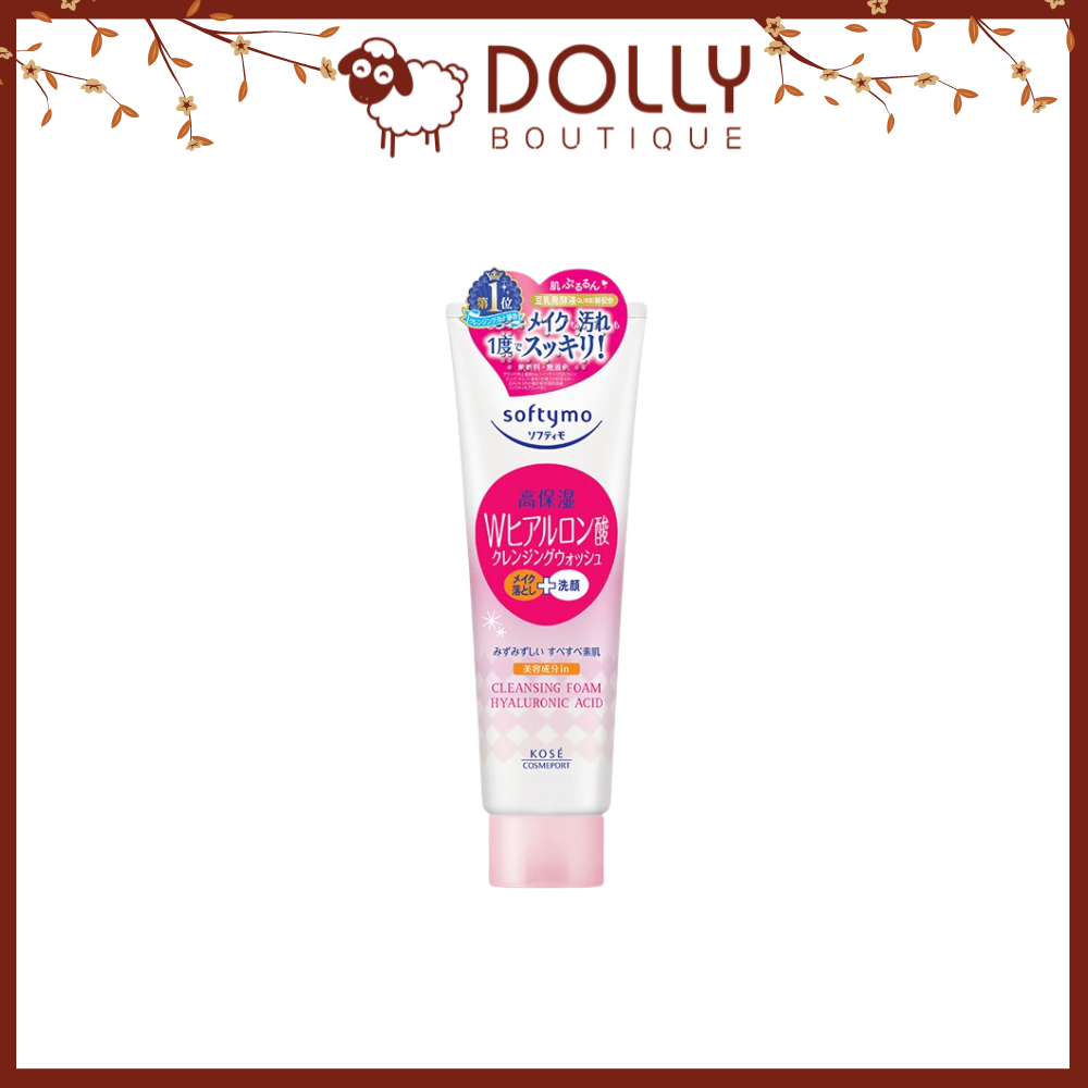 Sữa Rửa Mặt Dưỡng Ẩm Kose Softymo Cleansing Foam Hyaluronic Acid - 190g
