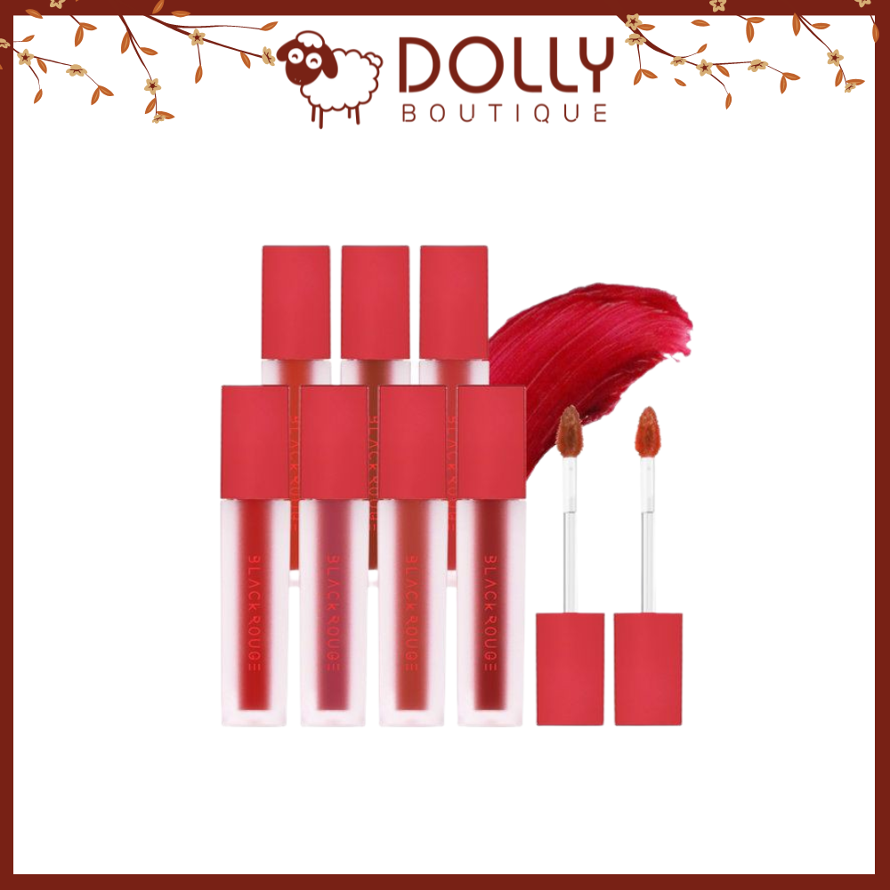 Son Kem Lì Black Rouge Air Fit Velvet Tint  #A06 Brick Red ( Màu Đỏ Nâu Trầm ) - 4.5g