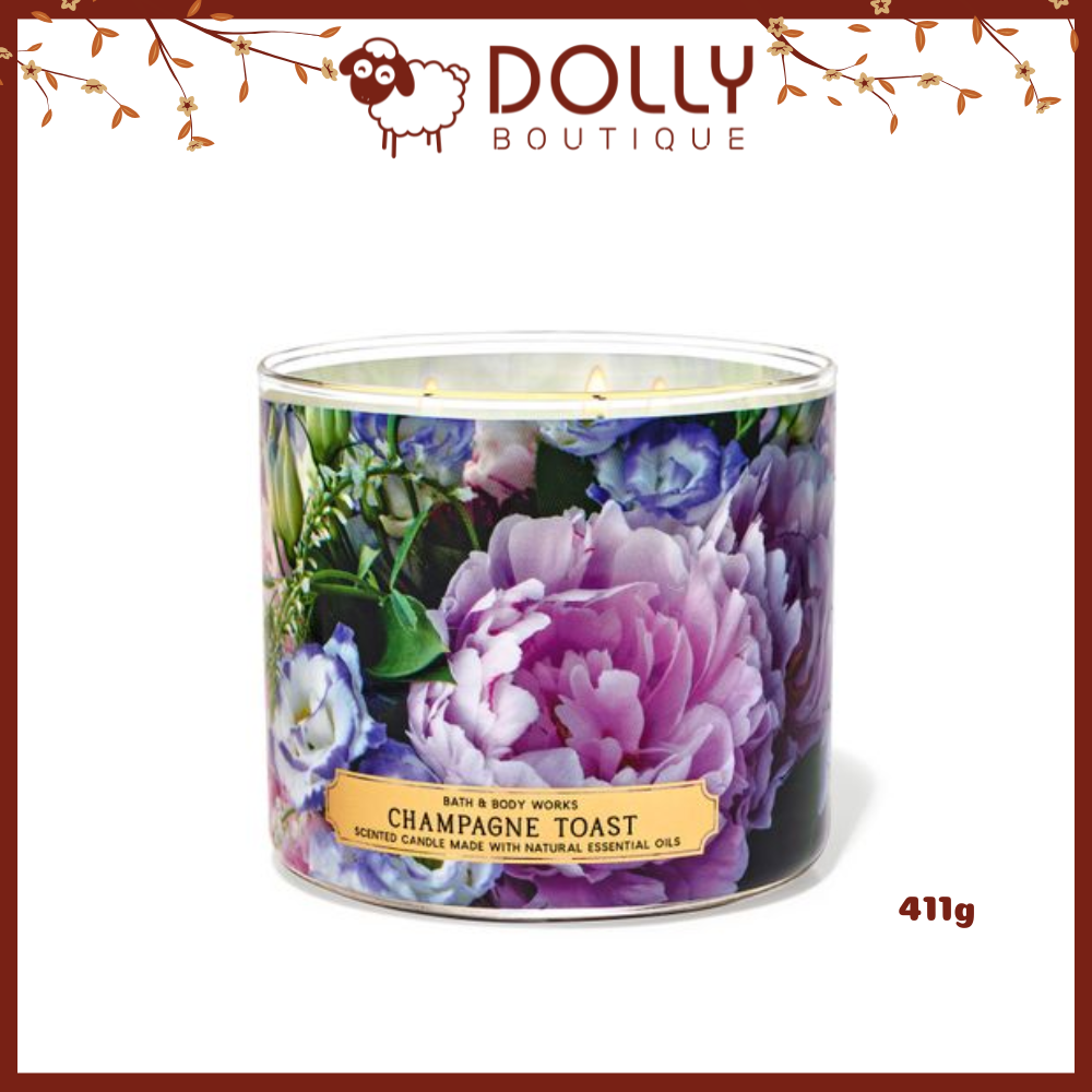 Nến Thơm 3 Bấc Bath & Body Works Champagne Toast 3-Wick Candle 411g