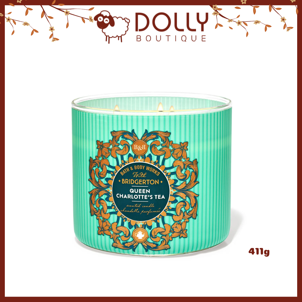 Nến Thơm 3 Bấc Bath & Body Works  Queen Charlotte's Tea 3-Wick Candle 411g