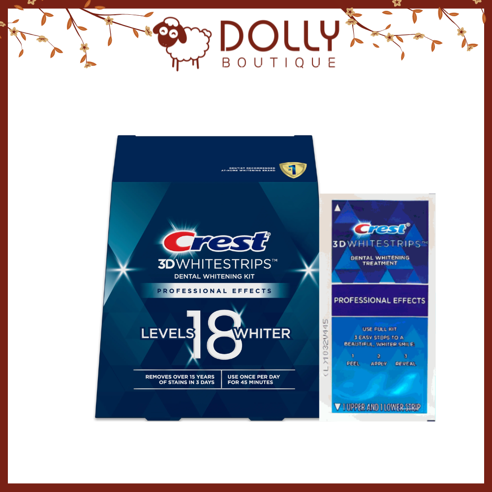 Miếng Dán Trắng Răng Crest 3D White Professional Effects Whitestrips Teeth Whitening Strips ( 1 miếng)