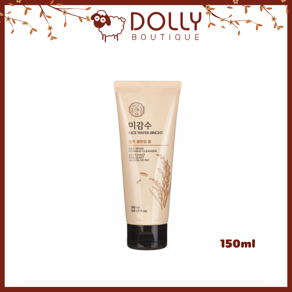 Sữa Rửa Mặt Gạo Làm Sáng Da Có Hạt The Face Shop Rice Water Bright Rice Bran Facial Foaming Cleanser - 150ml