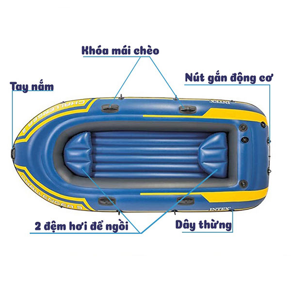 Thuyền bơm hơi Challenger 3 người INTEX 68370