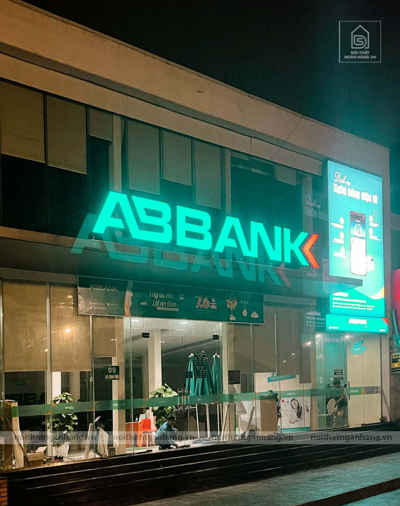 Biển bảng quảng cáo  theo tiêu chuẩn vật liệu 3M Abbank Nghệ An