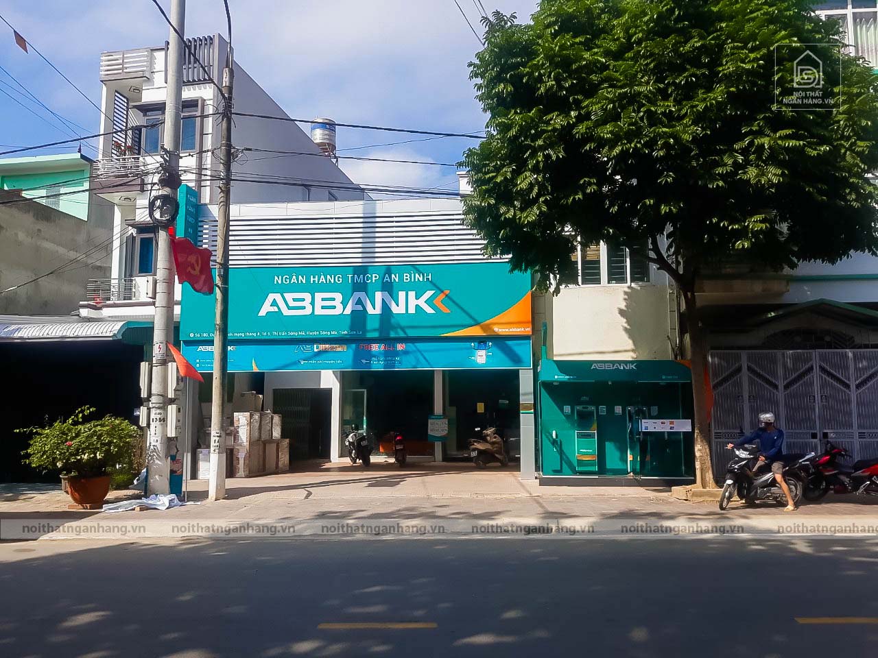 Biển bảng quảng cáo theo tiêu chuẩn vật liệu 3M phòng giao dịch Abbank Sông Mã