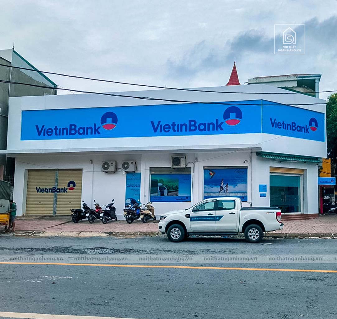 Nội thất, biển bảng quảng cáo theo tiêu chuẩn vật liệu 3M phòng giao dịch Vietinbank