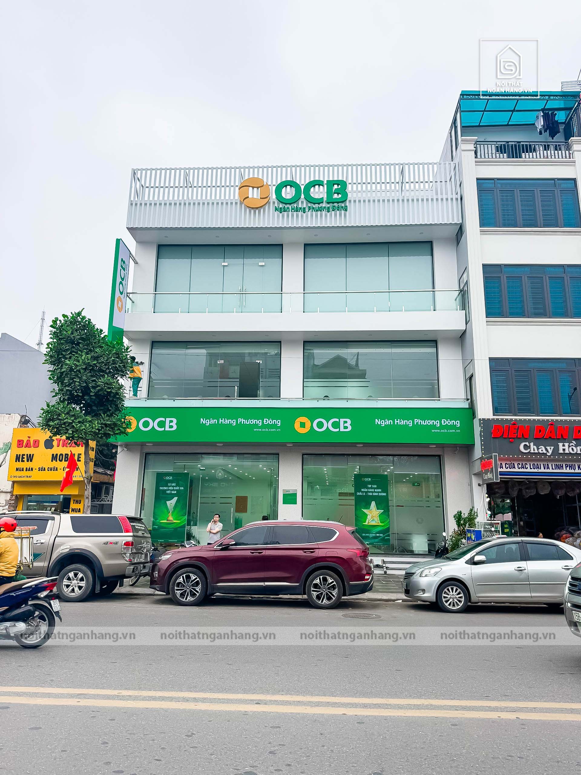 Xây dựng cơ bản, cung cấp nội thất, biển bảng quảng cáo theo tiêu chuẩn vật liệu 3M cho PGD OCB Lạch Tray