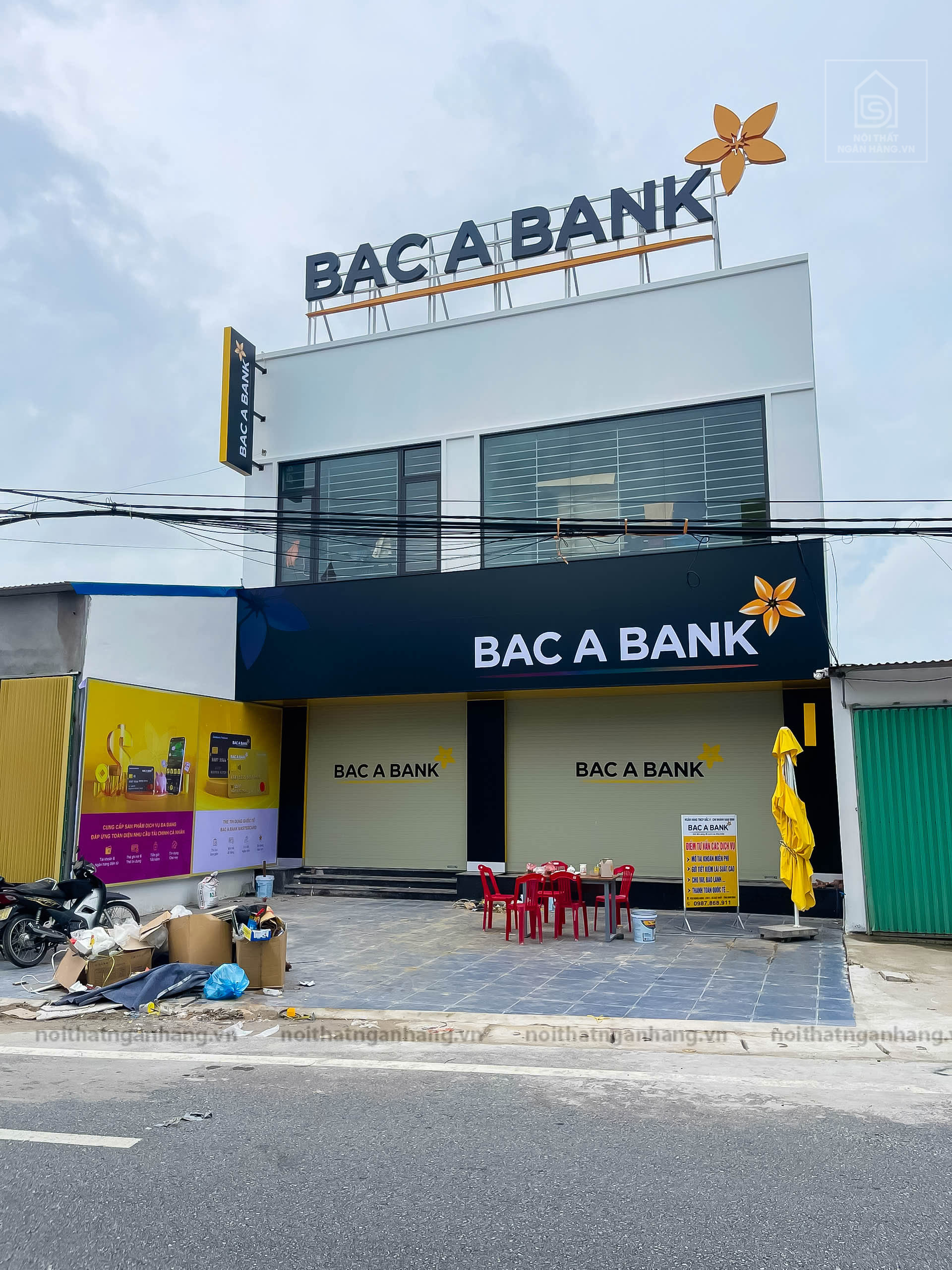 Biển bảng quảng cáo nhận diện thương hiệu theo tiêu chuẩn vật liệu 3M PGD Bắc Á Bank Nghĩa Hưng