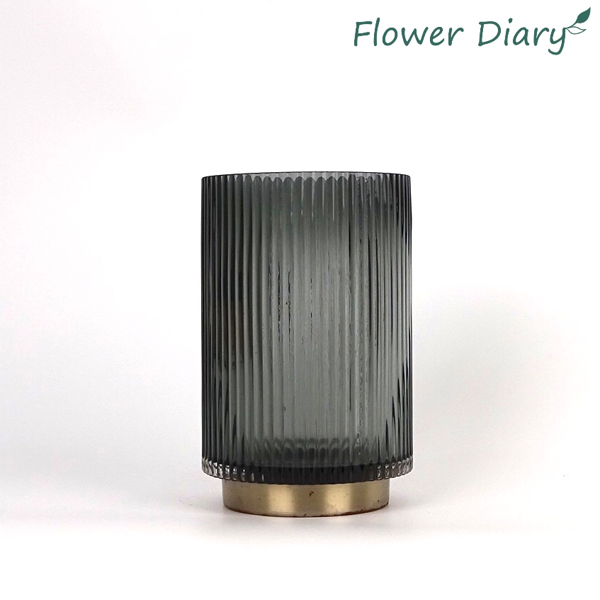 Bình cắm hoa thủy tinh màu M:7cm|10cm H:20cm