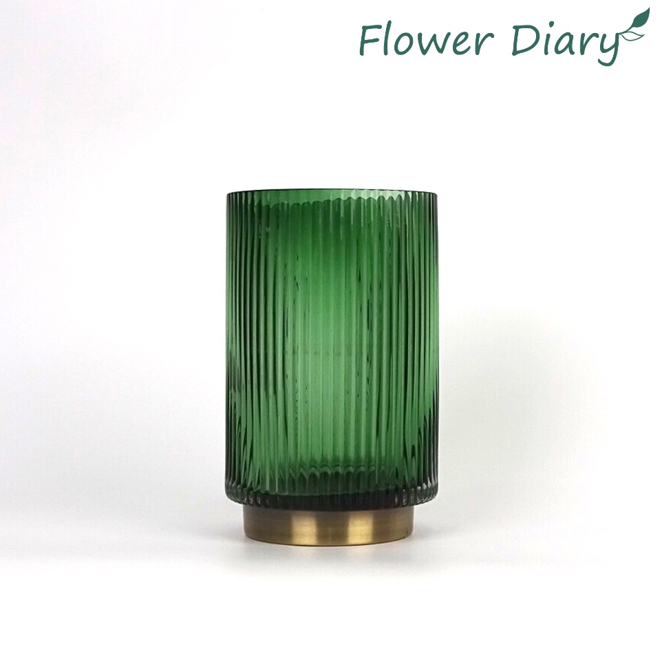 Bình cắm hoa thủy tinh màu M:7cm|10cm H:20cm