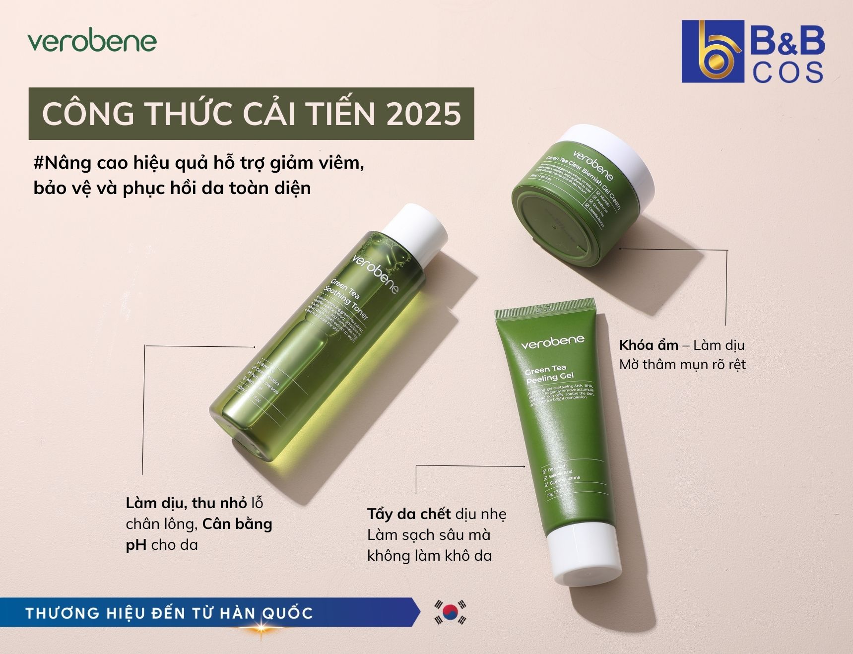 CẢI TIẾN NỔI BẬT 2025 – TINH CHỈNH CÔNG THỨC, NÂNG CẤP HIỆU QUẢ - Verobene Green Tea 2025