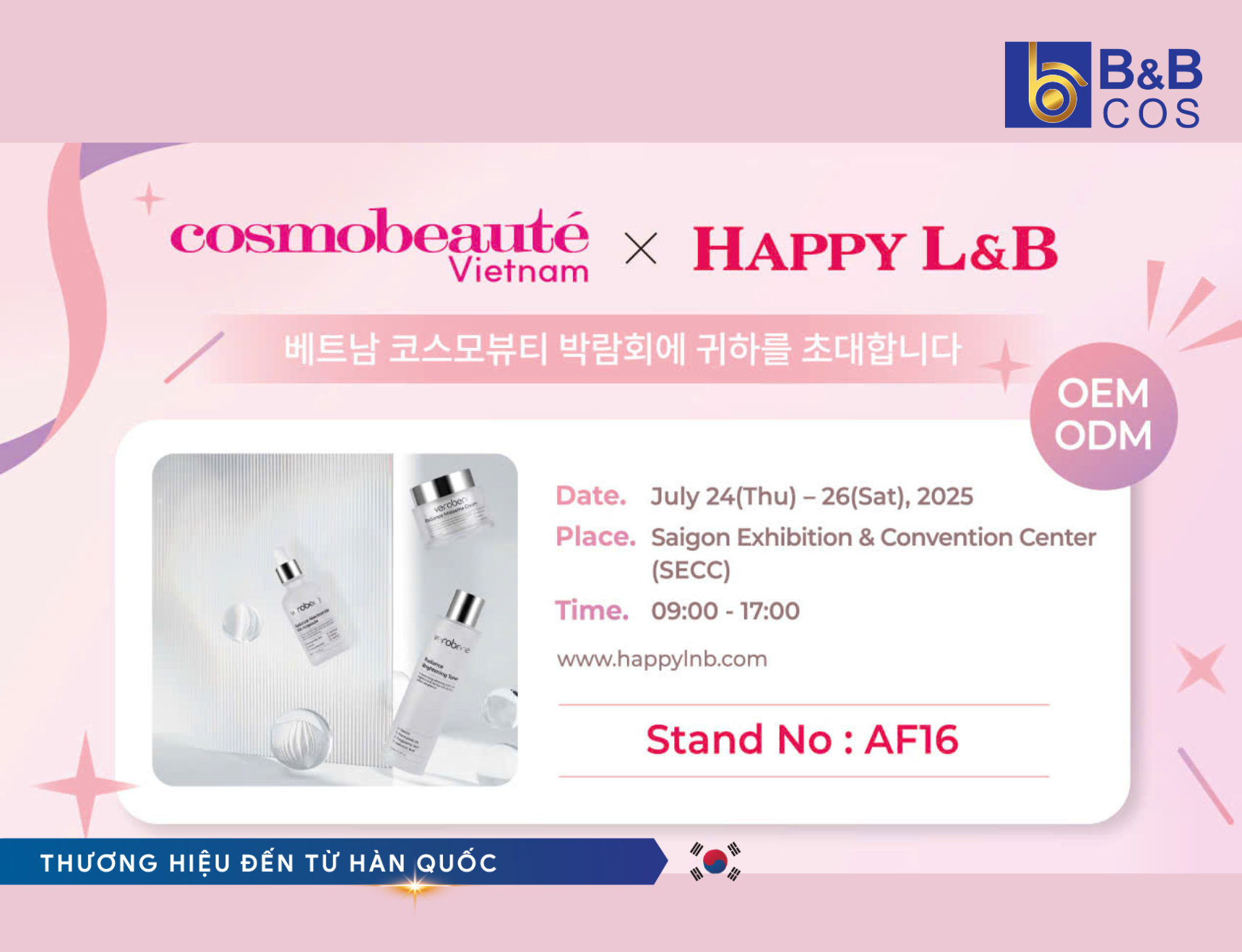 THÔNG BÁO THAM GIA TRIỂN LÃM QUỐC TẾ COSMOBEAUTÉ VIỆT NAM 2025 - VEROBENE
