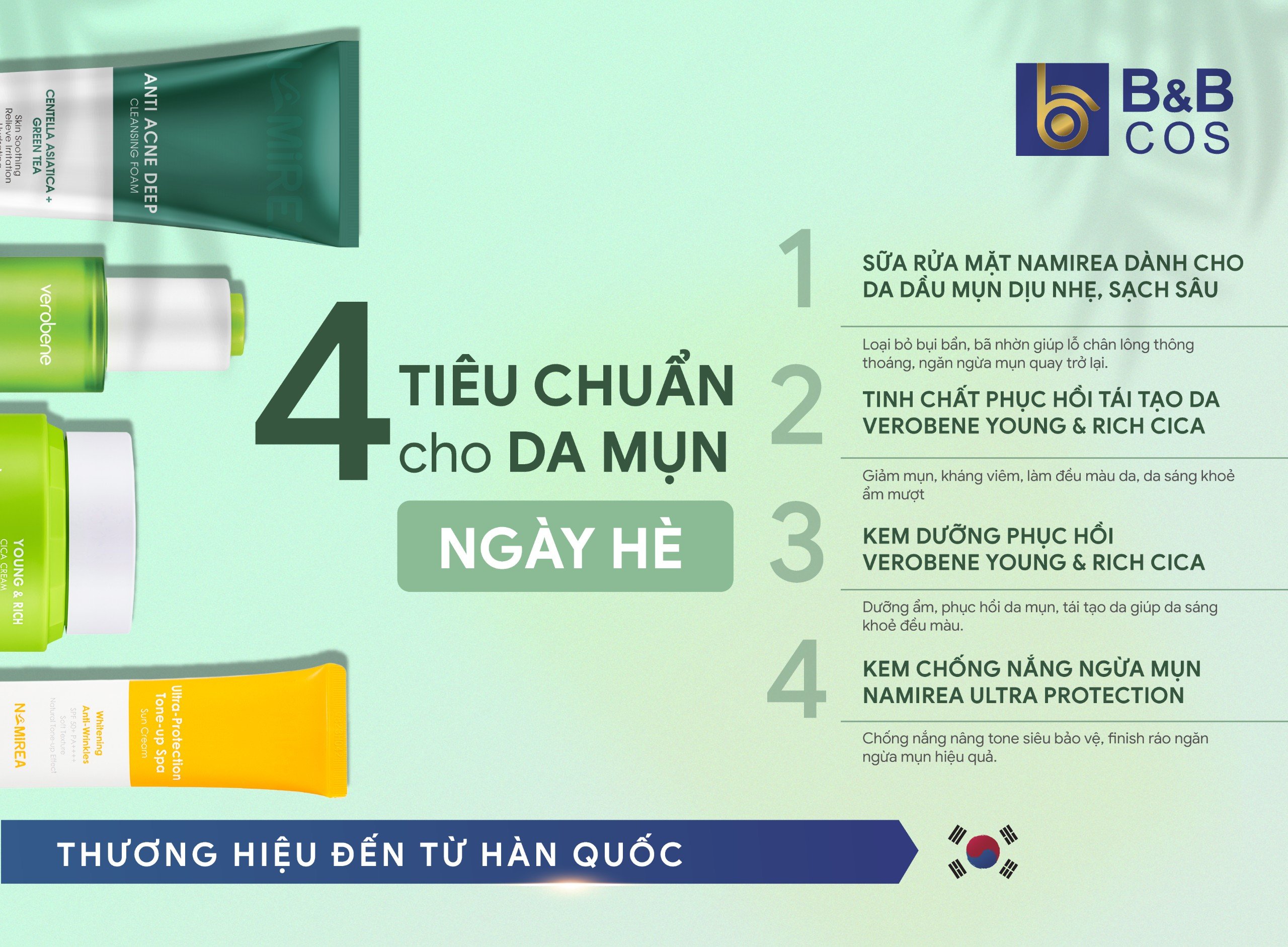 4 Tiêu Chuẩn Vàng Cho Da Mụn Nắng Hè