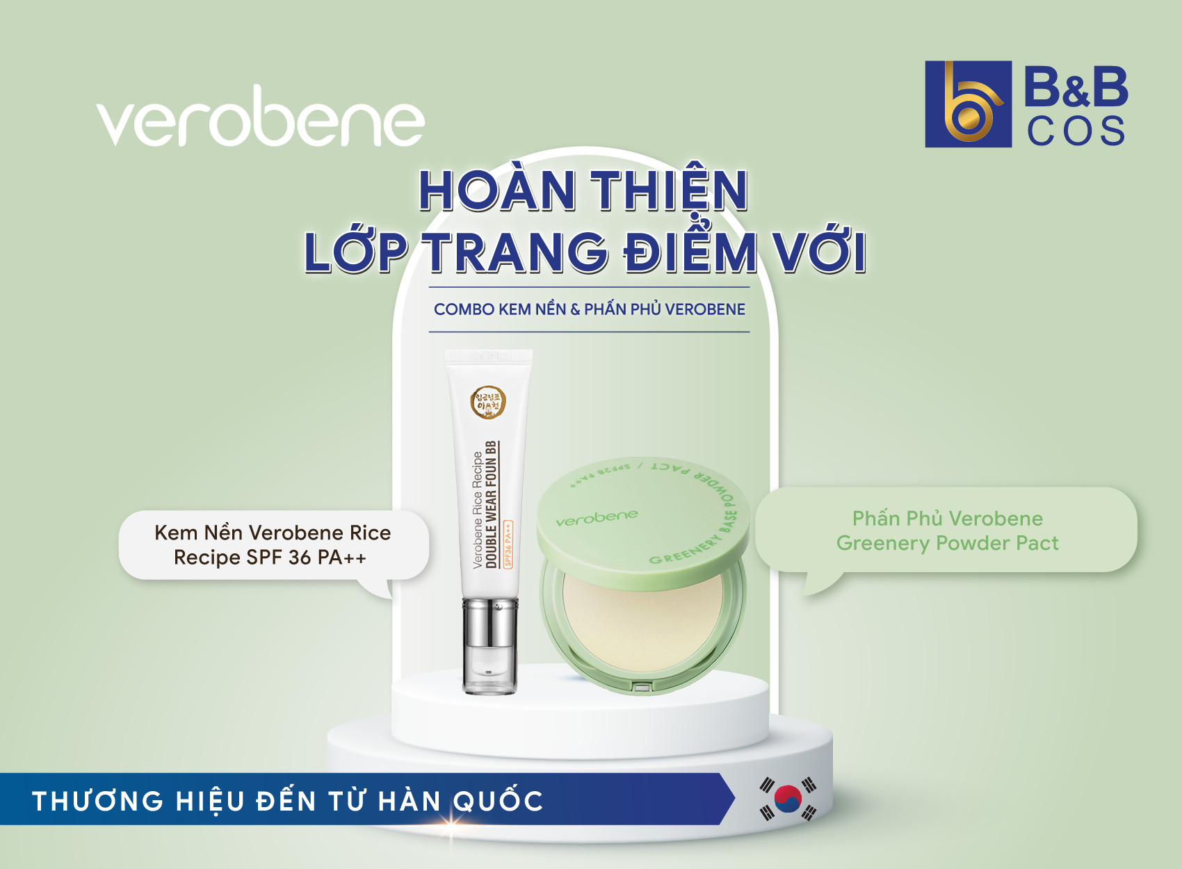 HOÀN THIỆN LỚP TRANG ĐIỂM VỚI COMBO KEM NỀN VÀ PHẤN PHỦ VEROBENE