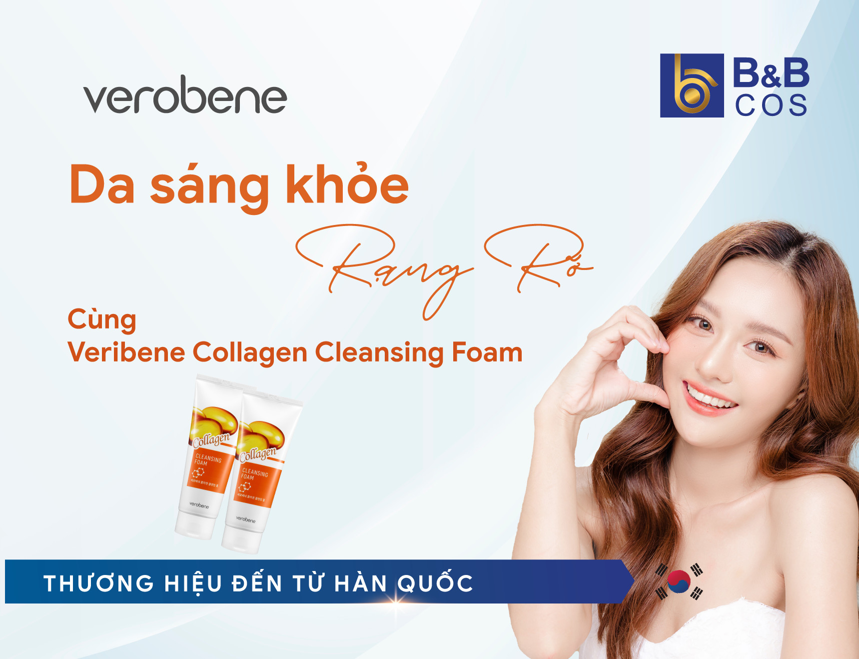 Làn Da Sáng Khỏe Rạng Rỡ Cùng Verobene Collagen Cleansing Foam