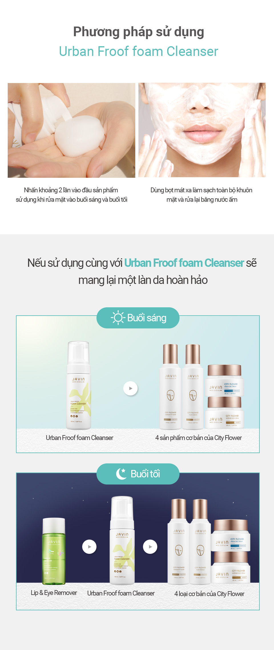 Sữa rửa mặt tạo bọt Verobene Urban Proof Foam Cleanser 150ml