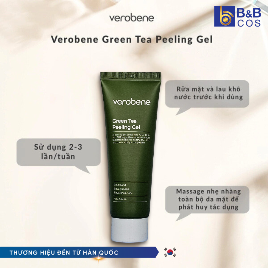 Gel Tẩy Tế Bào Chết Trà Xanh 70g - Chính hãng Hàn Quốc (mẫu mới)