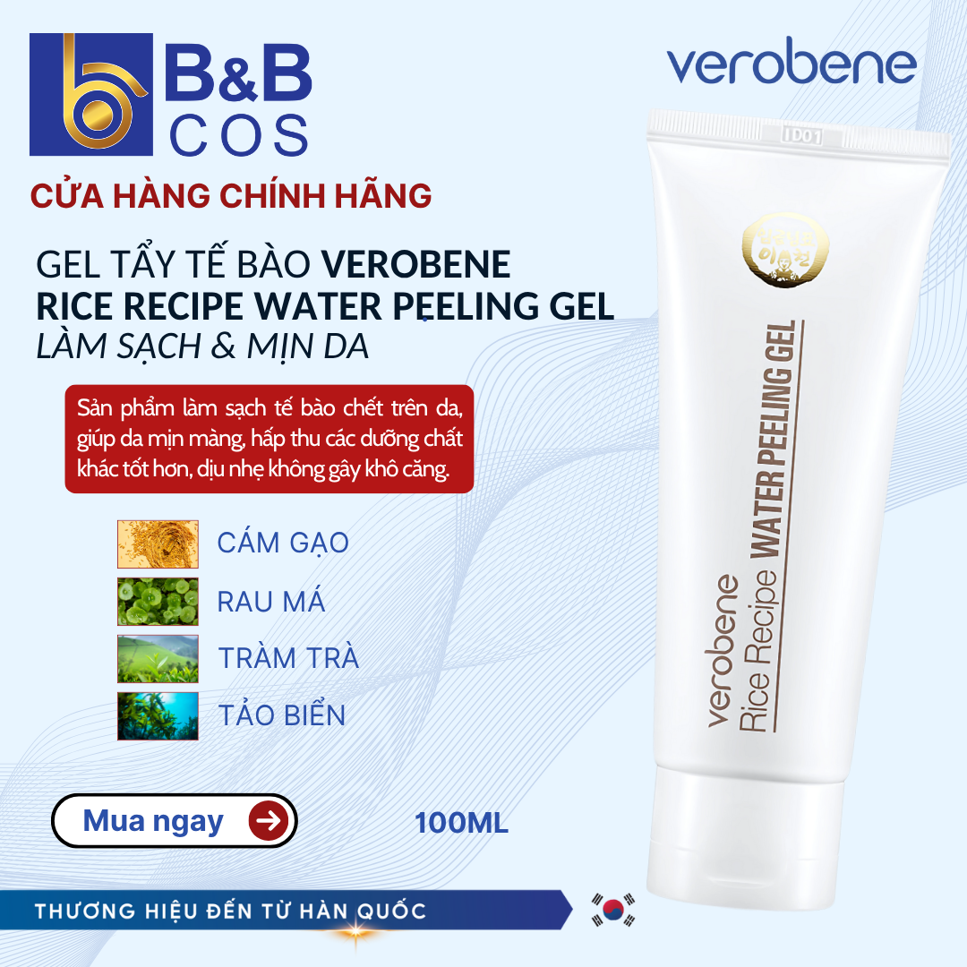 Gel Tẩy Tế Bào Chết Rice Recipe Verobene - Hàn Quốc