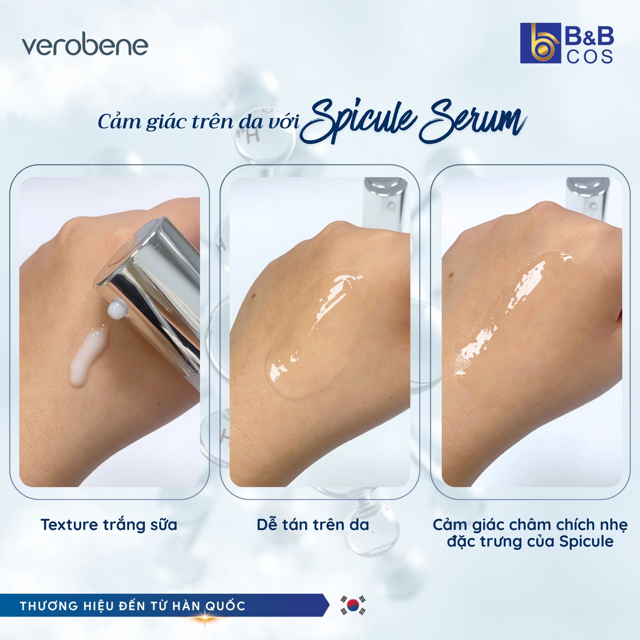 TINH CHẤT VI KIM PHỤC HỒI VÀ CỦNG CỐ HÀNG RÀO DA VEROBENE DEEP GLOW SPICULE SERUM 50ML