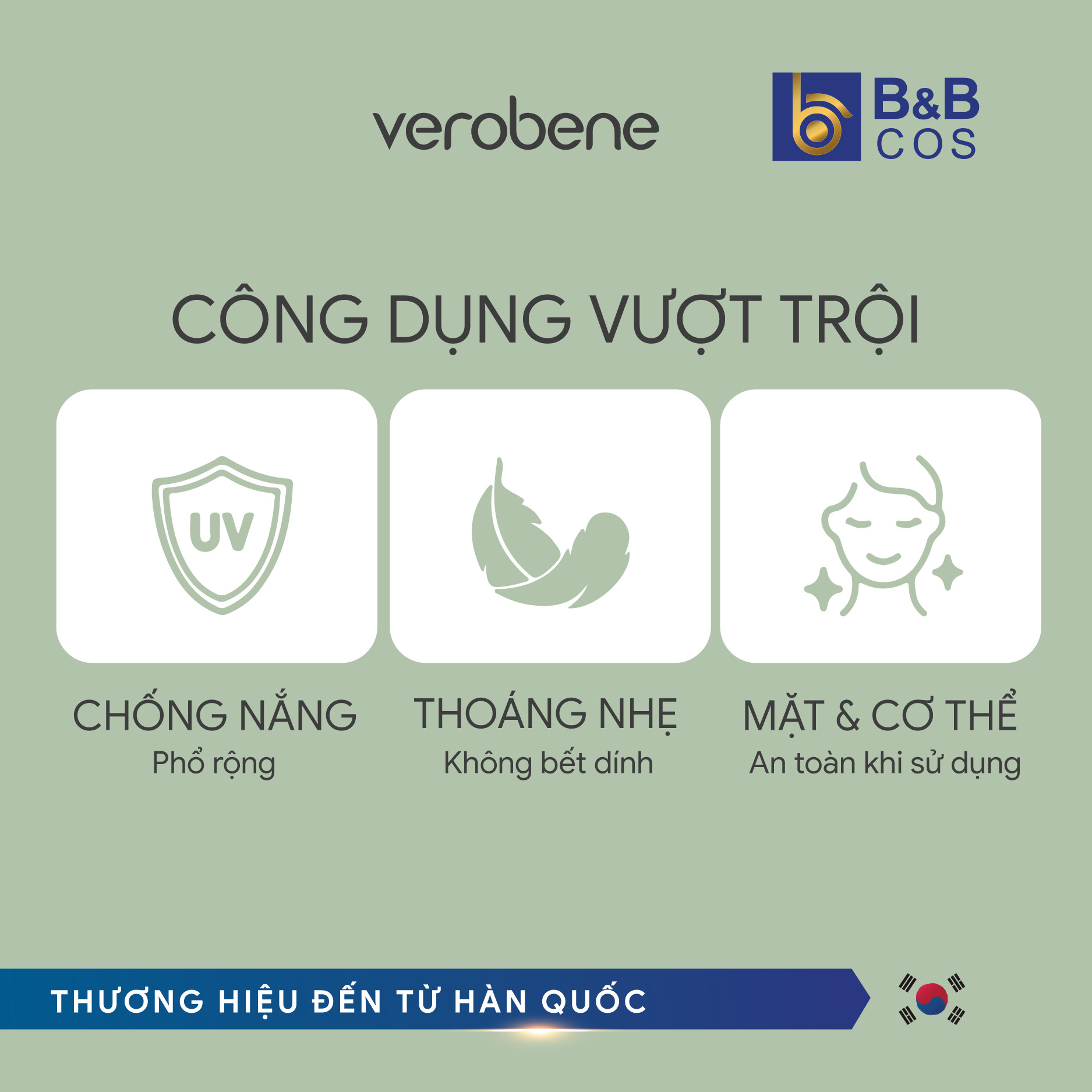 CHỐNG NẮNG DẠNG THỎI THUẦN CHAY VEROBENE - VEROBENE ZERO LIGHT CALMING SUN STICK  19G