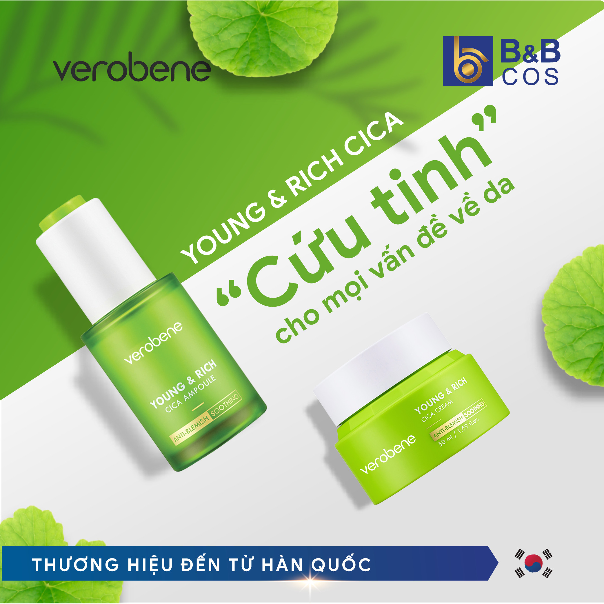 Kem dưỡng phục hồi da Verobene Young & Rich CiCa Cream  - Hàn Quốc