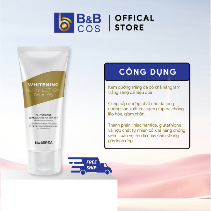 Kem dưỡng trắng da body Namirea  nâng tông tức thì, chống nhăn ( CHÍNH HÃNG )