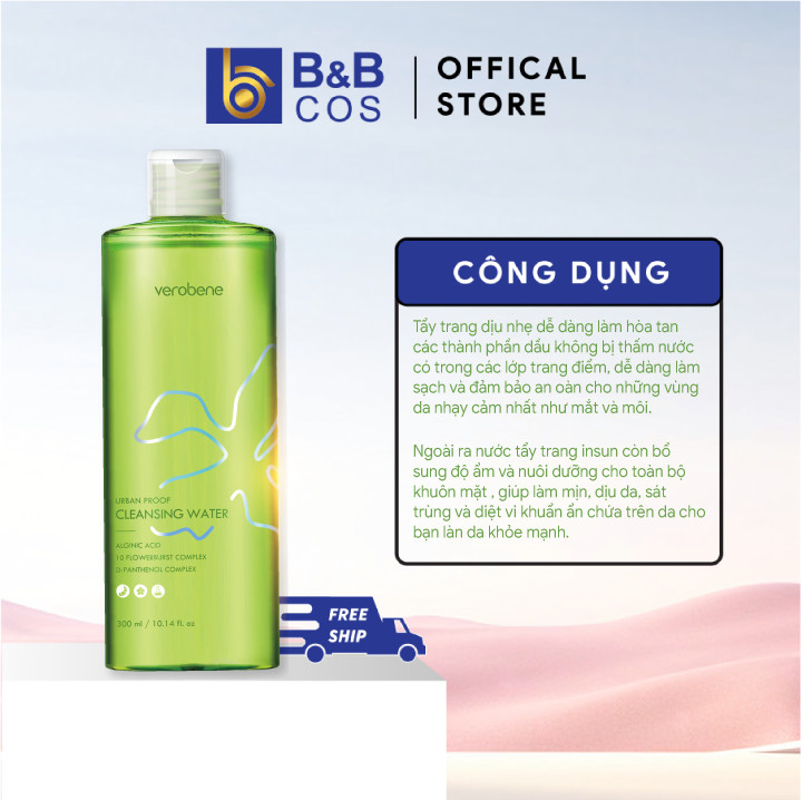 Nước tẩy trang Verobene Urban Proof Cleansing Water Hàn Quốc 300ml