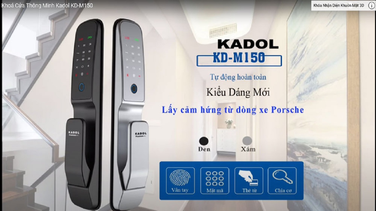 Giới Thiệu Khoá Cửa Thông Minh Kadol KD-M150 Push Pull