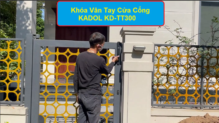 Khóa Vân Tay 2 Mặt Chống Nước Cho Cửa Cổng