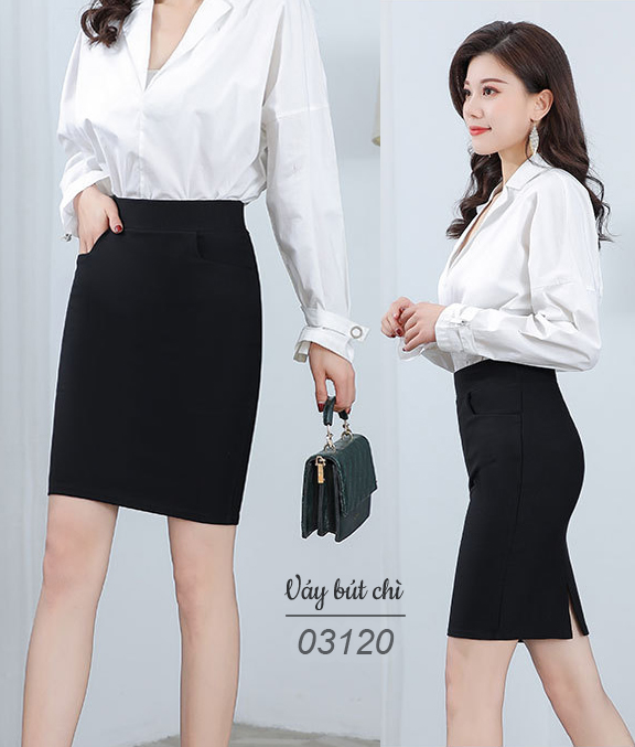 03120 Váy 00180 ôm 2 túi trước - 701-2