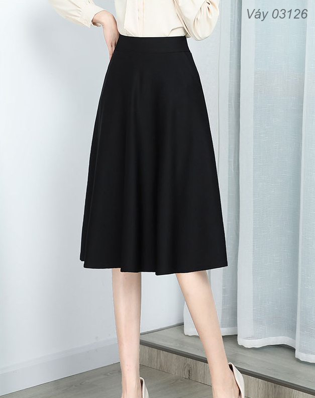 Váy công sở BIG SIZE dáng dài D1065- 2 Túi - 03126