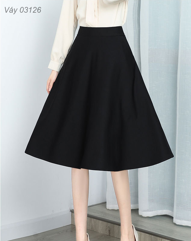 Váy công sở BIG SIZE dáng dài D1065- 2 Túi - 03126